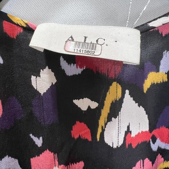 A.L.C. Black V-Neck Tianna Wrap Silk Midi Dress $695 - Picture 9 of 12